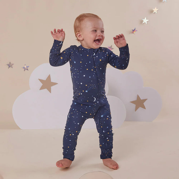 Starry Night Organic Snugglesuit Convertible Romper