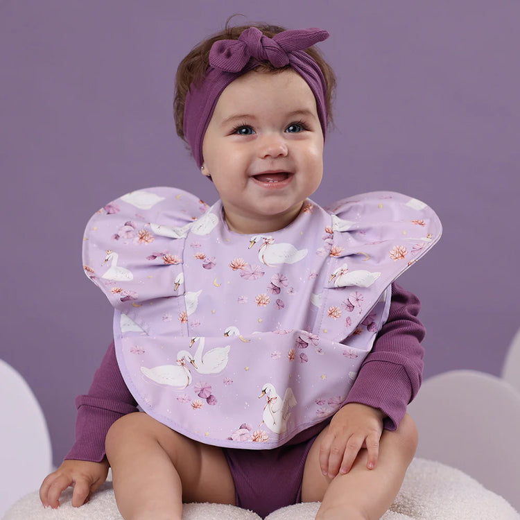 Swan Lake Frill Snuggle Bib