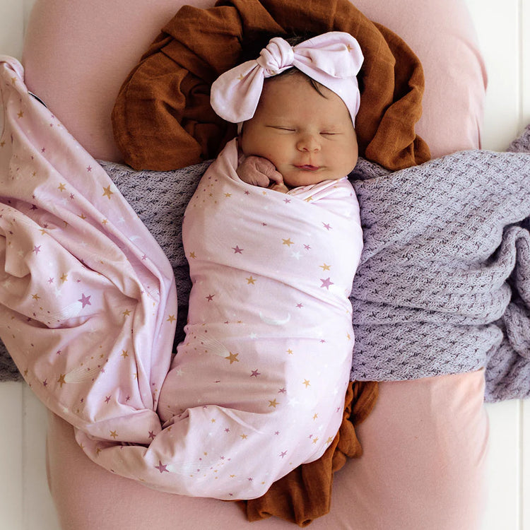 Twinkle Organic Jersey Wrap & Topknot Set