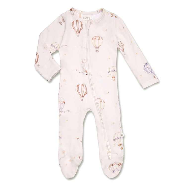 Up & Away Organic Snuggle Sleepsuit Zip Footie