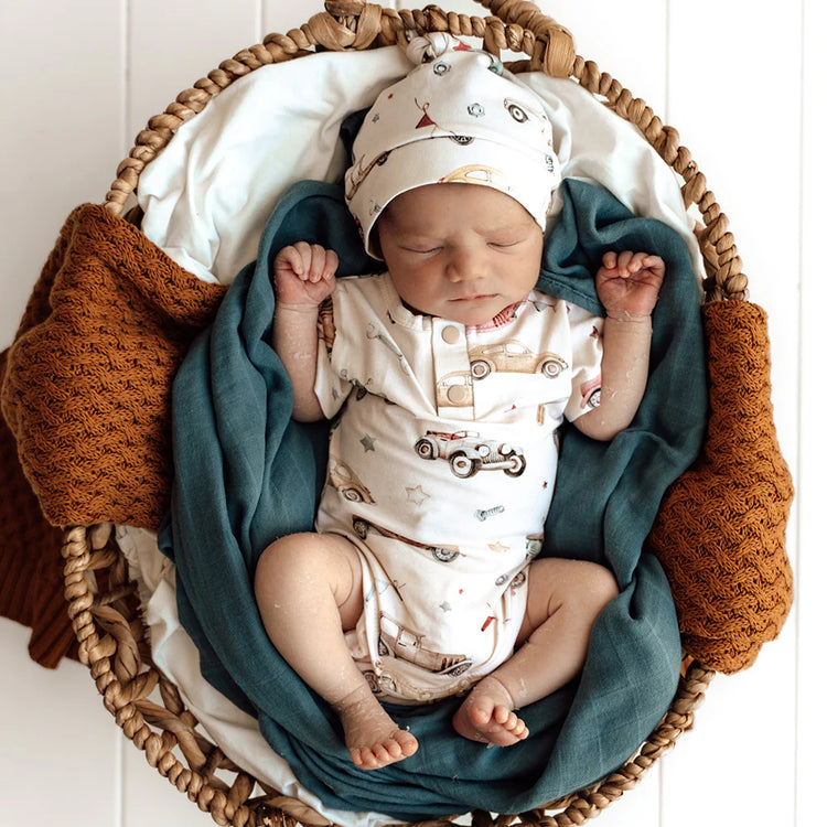 Vintage Cars Short Sleeve Organic Bodysuit