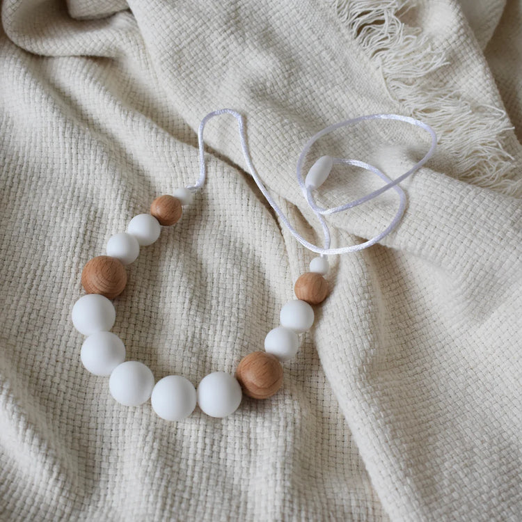 Stacey Silicone & Beech Wood Mum Necklace