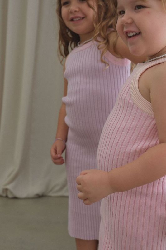 RIBBED DRESS | DAHLIA