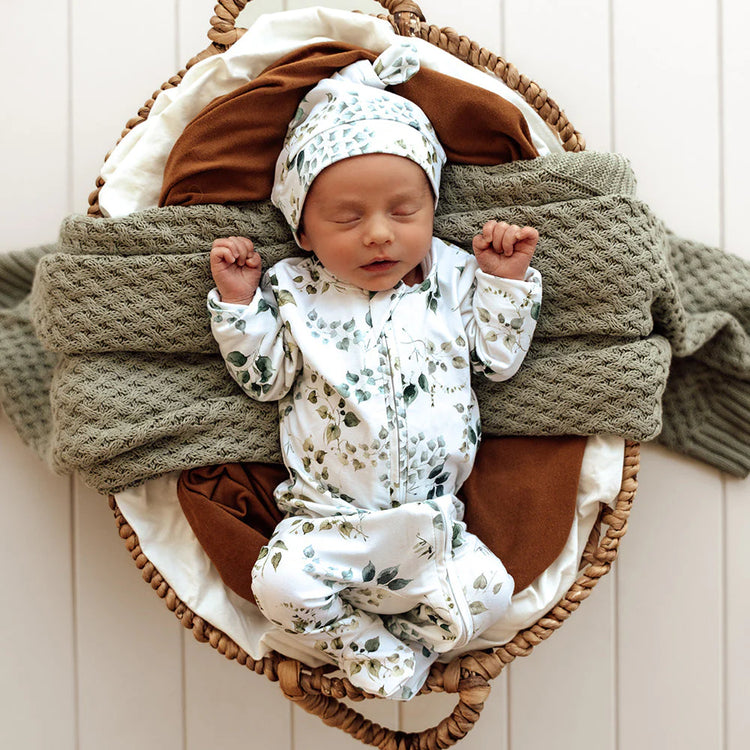 Eden Organic Snuggle Sleepsuit Zip Footie