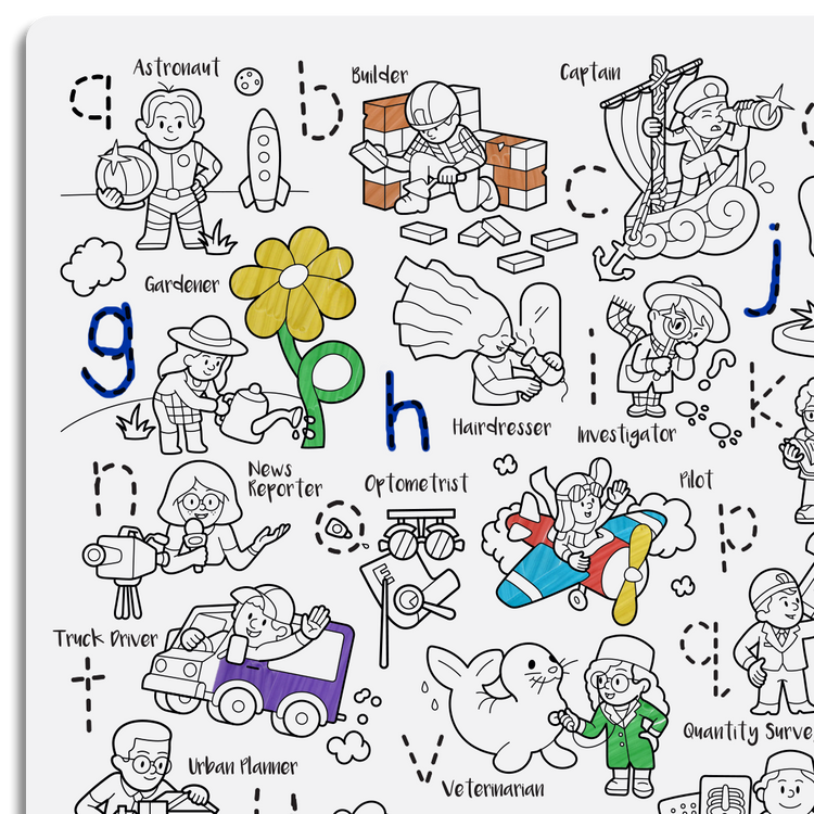 When I Grow Up Reusable Silicone Colouring Mat