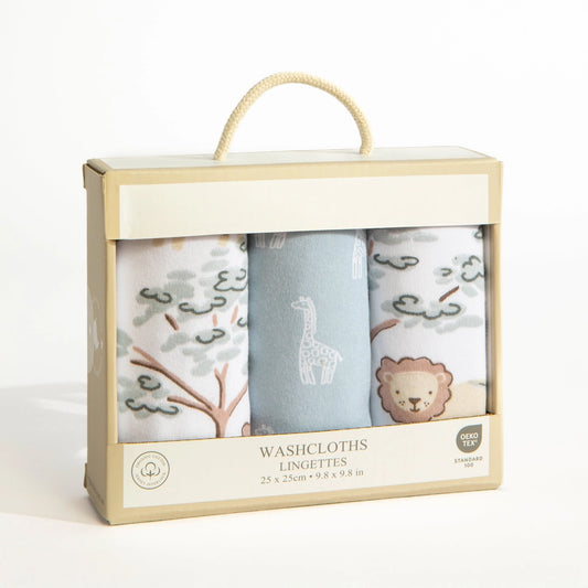 3 Pack Organic Wash Cloths
