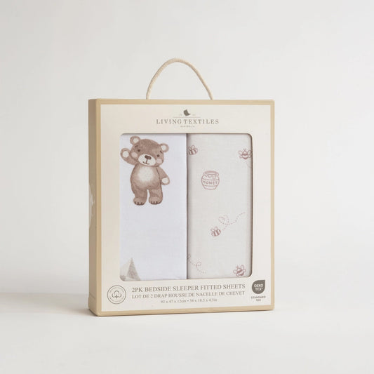 Organic Bedside Sleeper Fitted Sheets 2 Pack