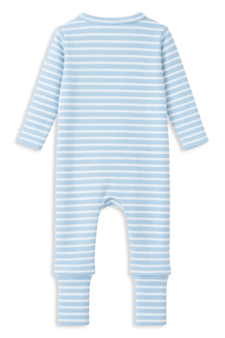 Mist Stripe Zip Romper
