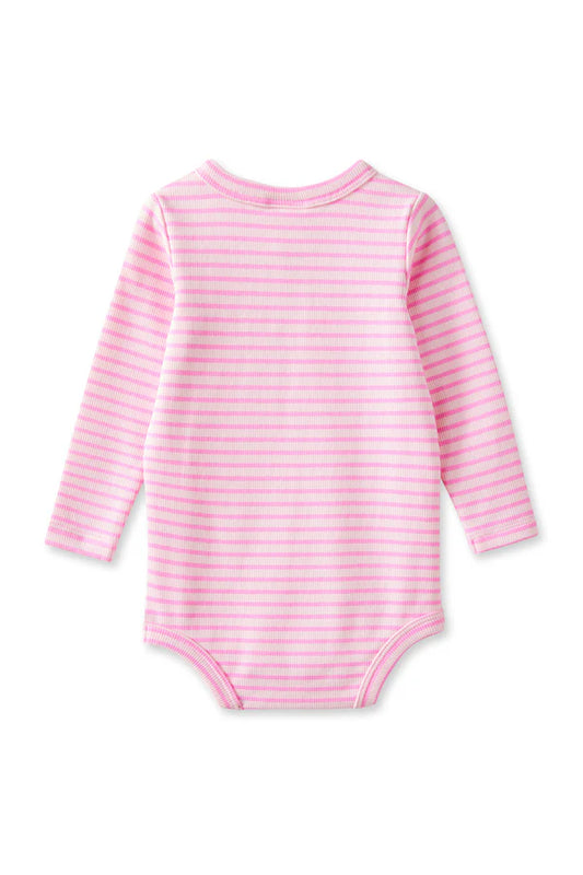 Tickled Pink Stripe Bubbysuit