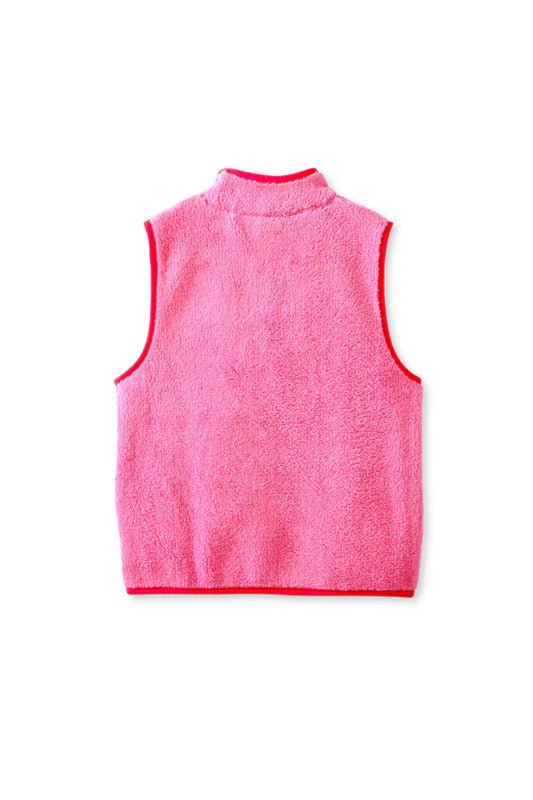 Bubblegum Sherpa Vest