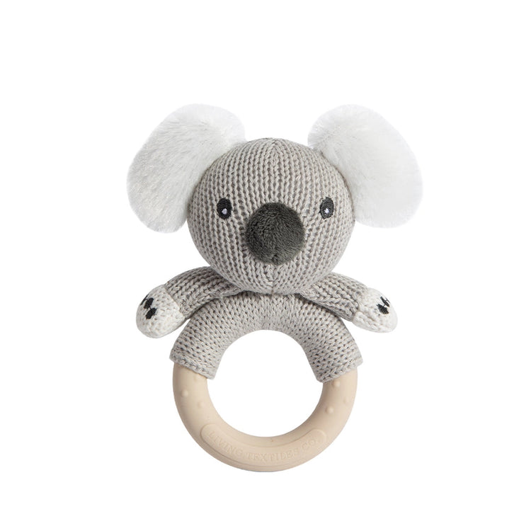 Knitted/Silicone Ring Rattle - Koala