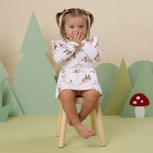 Bears Long Sleeve Organic Dress