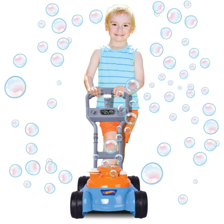 Hot Wheels Bubble N Go Mower Blue / Orange With 4oz Bottle