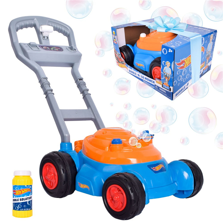 Hot Wheels Bubble N Go Mower Blue / Orange With 4oz Bottle