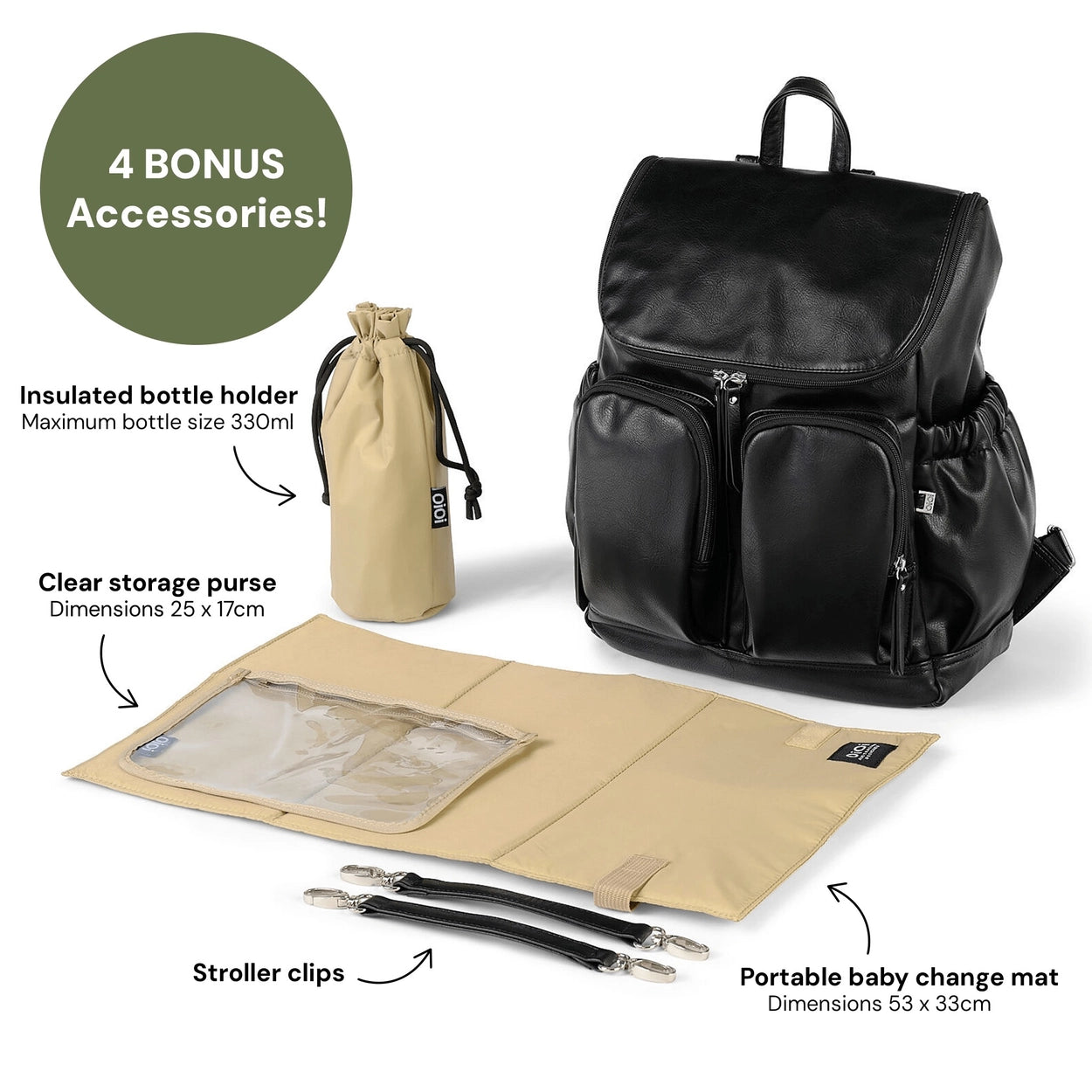 Signature Nappy Backpack Black Vegan Leather – Little Sunshine Kids