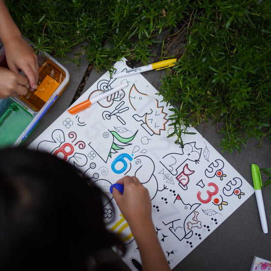 Wild Digits Reusable Silicone Colouring Mat