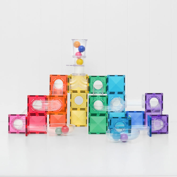 Ball Run Bright Pack 114 pc - Connetix Tiles