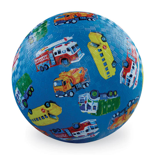 7 Inch Playground Ball - City Vehicles (Blue)