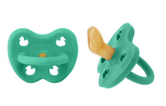 Hevea | Round Pacifier| Green | 2-Pack | 3-36 Months