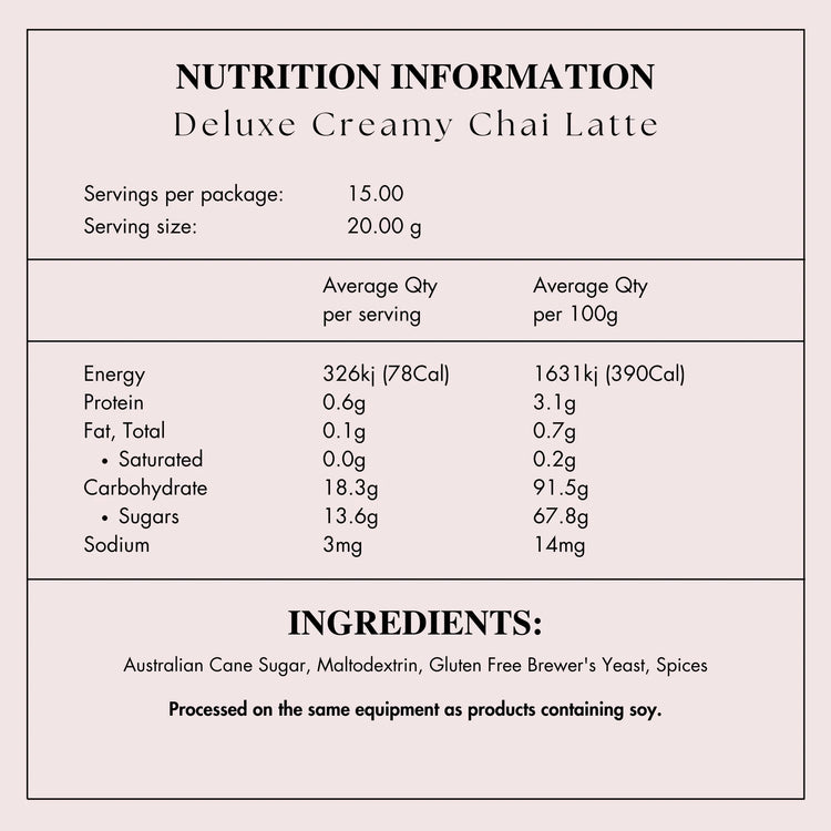 Creamy Chai Latte - DF & SF