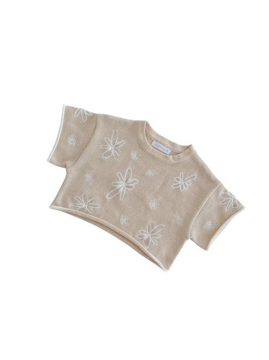 CROPPED TEE | GIA (LATTE)
