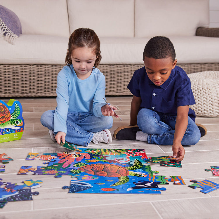 Classic Floor Puzzle 36 pc - Sea Turtle (Foil Stamped)