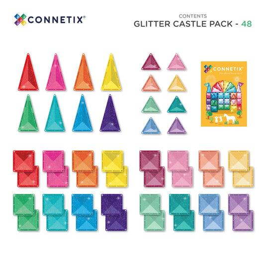 Connetix Tiles - Glitter Castle Pack 48 pc