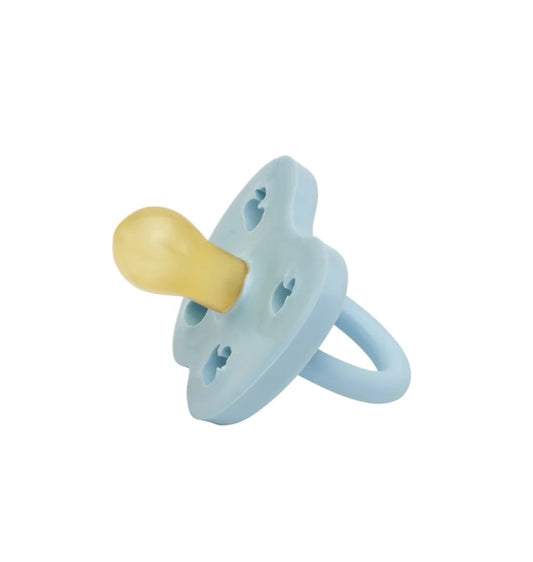 Hevea | Round Pacifier | Baby Blue | 0-3 Months