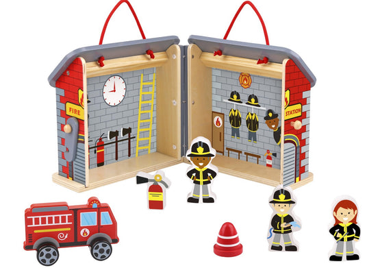 Fireman Playset with carry box