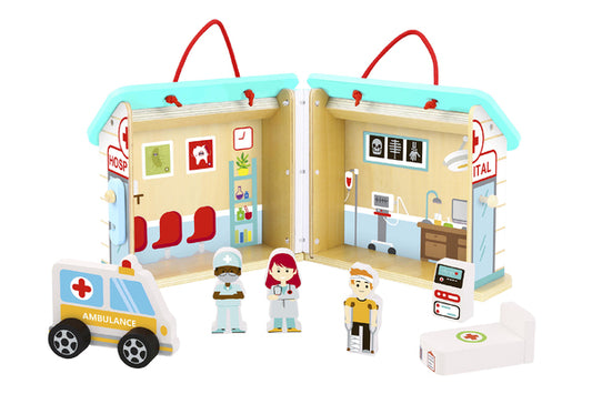 Hospital Playset with Carry Box
