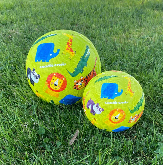5 Inch Playground Ball - Jungle Friends (Light Green)