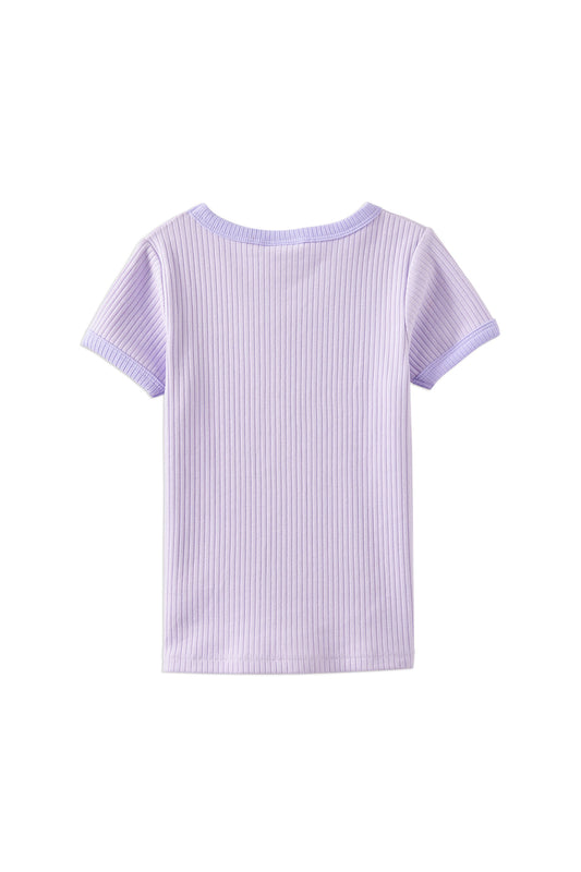 Lilac Mist Rib Tee