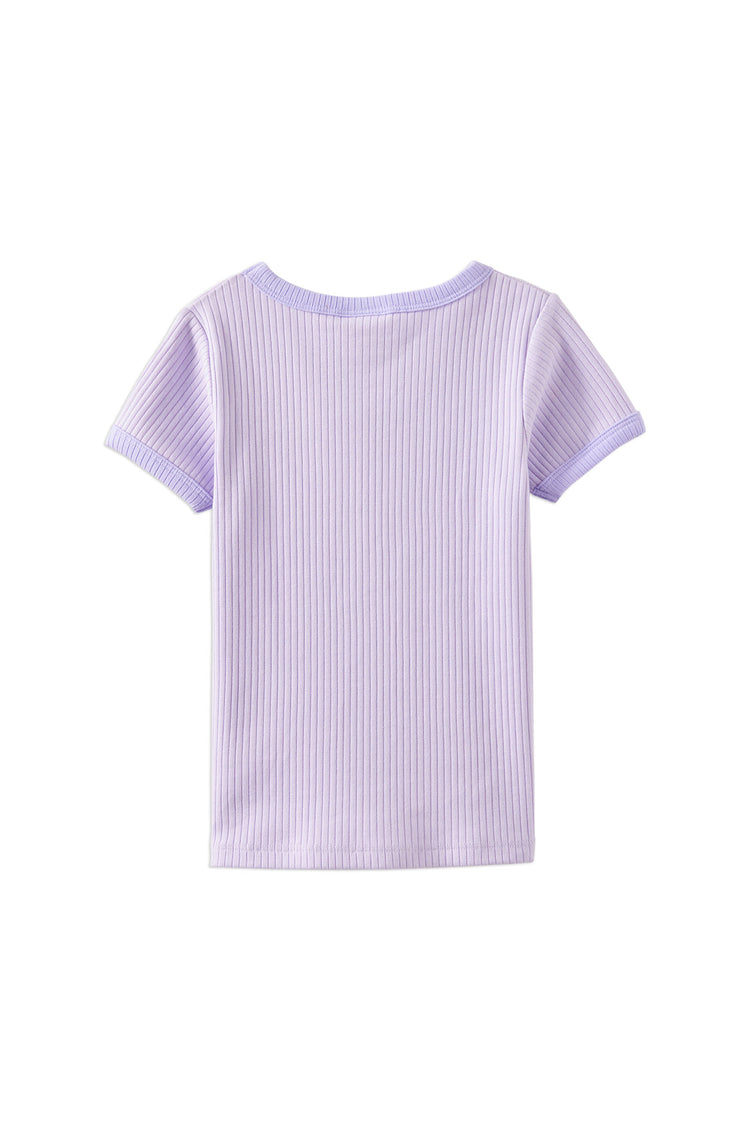 Lilac Mist Rib Tee