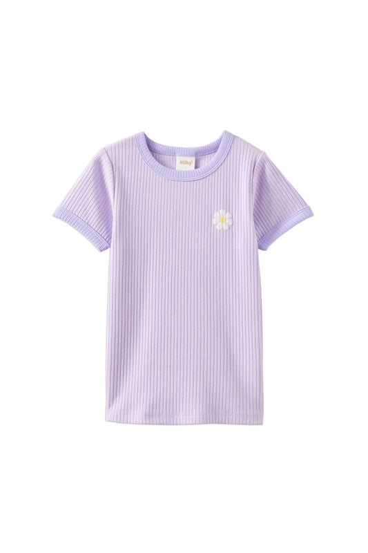 Lilac Mist Rib Tee