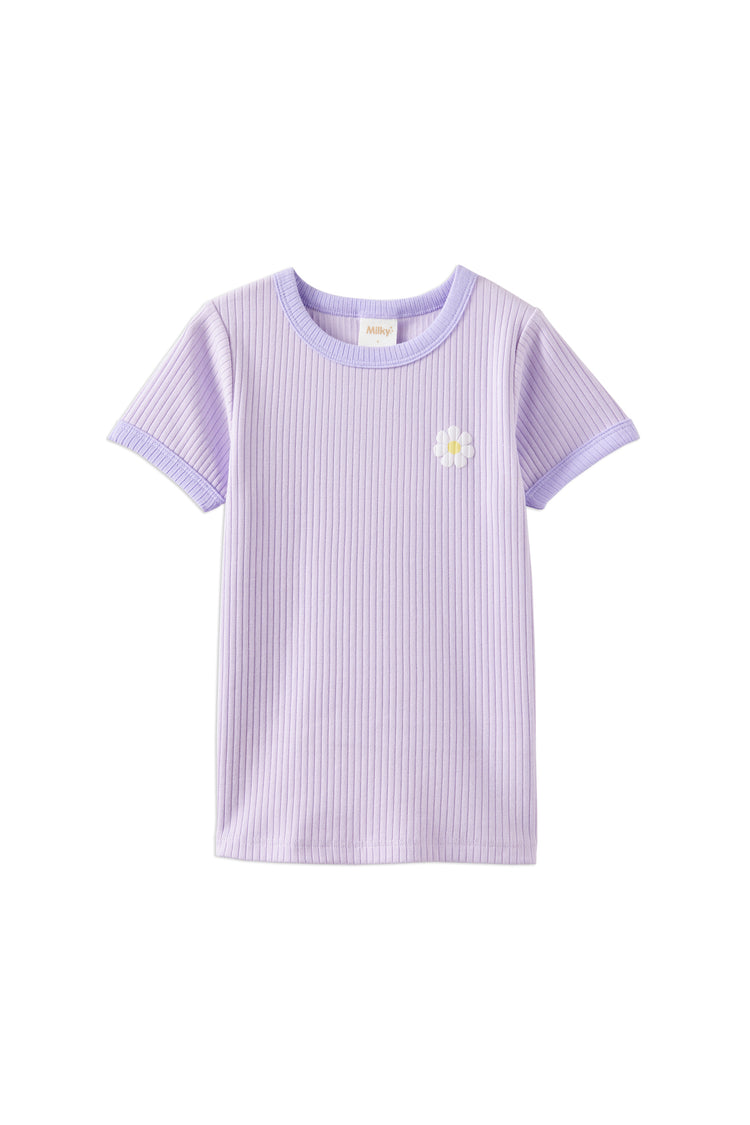 Lilac Mist Rib Tee