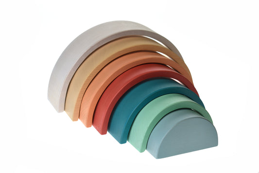 Wooden Stacking Toy | Rainbow Terracotta