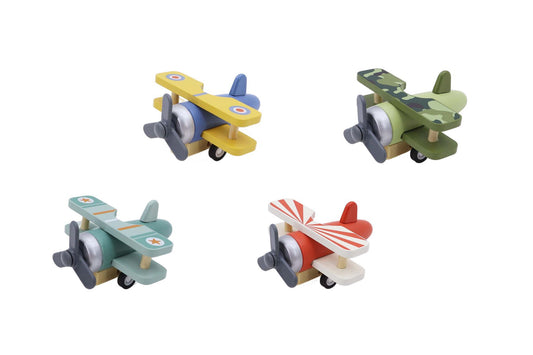 Wooden Pull Back Glider Plane