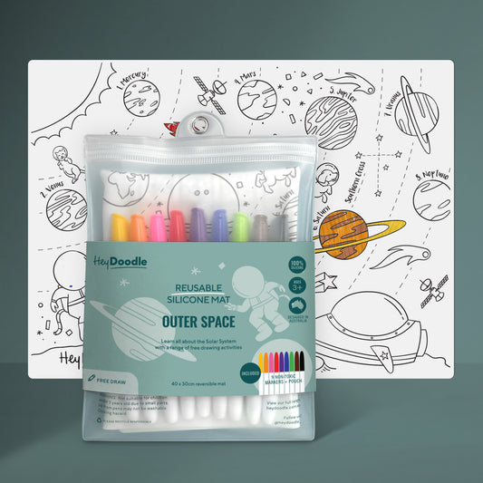 Outer Space Reusable Colour-in Placemat
