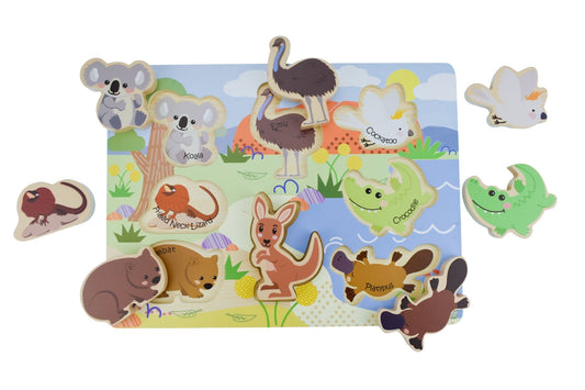 Australian Animals Wooden Chunky Puzzle