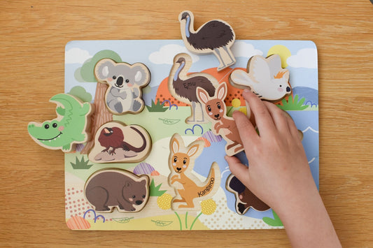 Australian Animals Wooden Chunky Puzzle