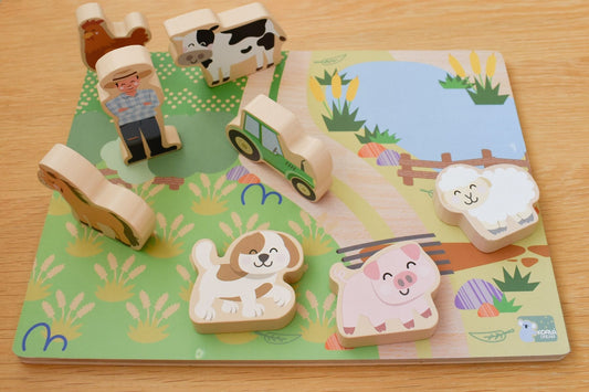 Aussie Farm Wooden Chunky Puzzle