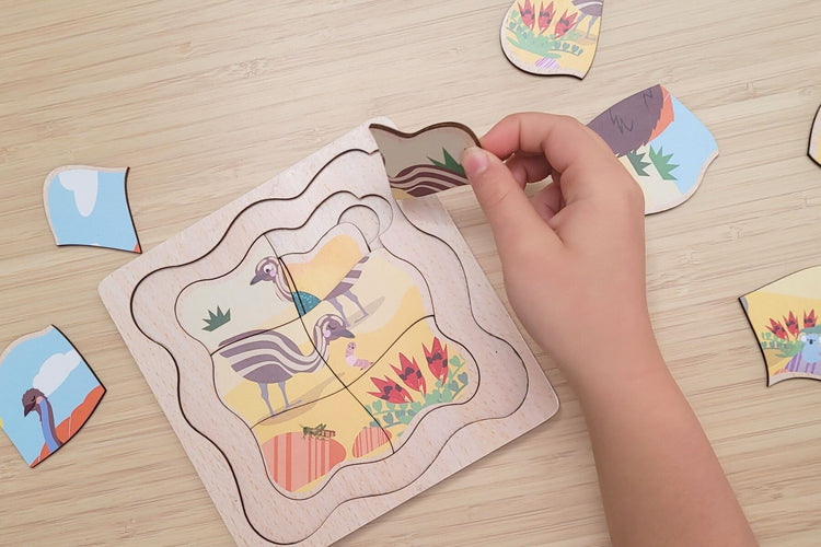 Bush Buddies Life Cycle Layer Puzzle - Emu