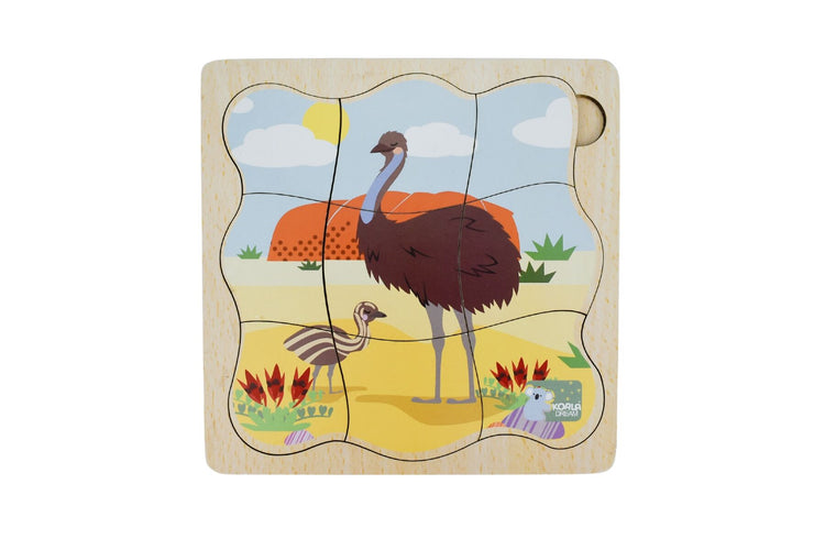 Bush Buddies Life Cycle Layer Puzzle - Emu