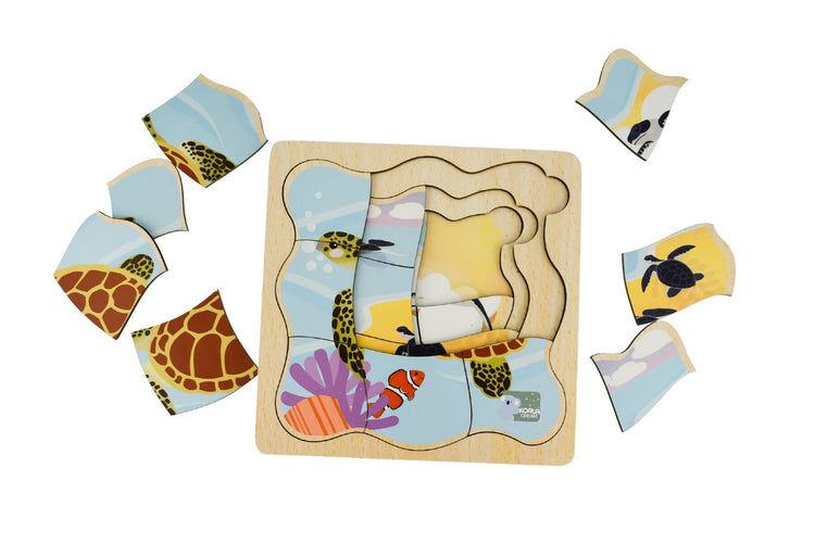 Bush Buddies Life Cycle Layer Puzzle - Turtle