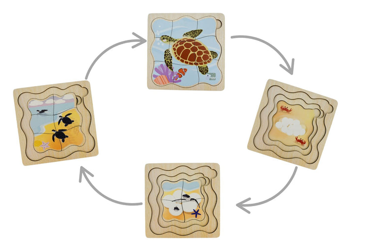 Bush Buddies Life Cycle Layer Puzzle - Turtle
