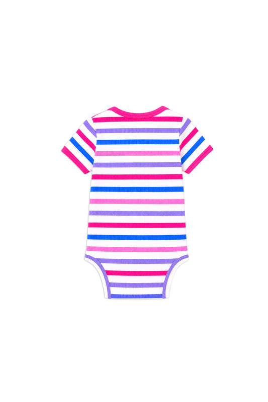 Pretty Pink Stripe Rib Bubbysuit