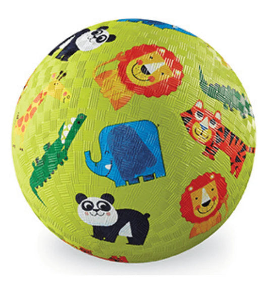 7 Inch Playground Ball - Jungle Friends (Light Green)