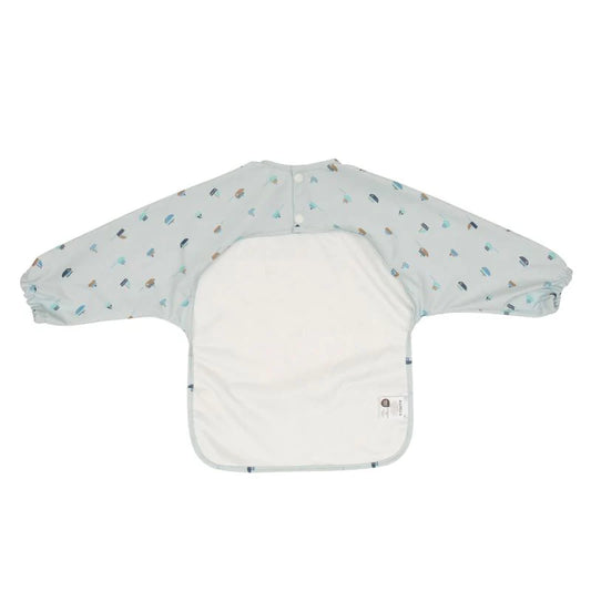 Recycled Long Sleeve Smock Bib - Sail Boats