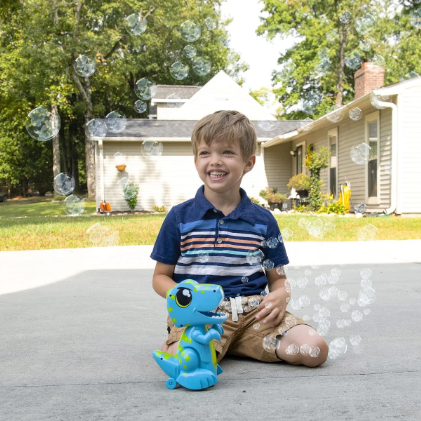 Maxx Bubbles Bump N Go Dino Bubbler Blue