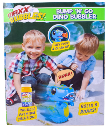 Maxx Bubbles Bump N Go Dino Bubbler Blue